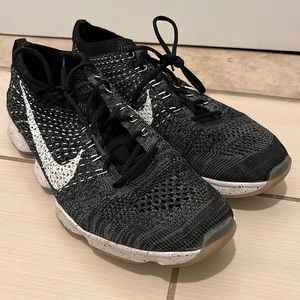 NIKE Flyknit Zoom Black Womens Sneakers Running Shoes